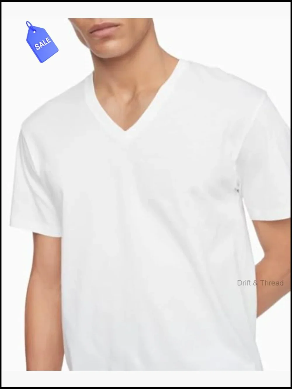 3-Pack Cotton Crew Undershirts V-Neck Short Sleeve Men's Breathable